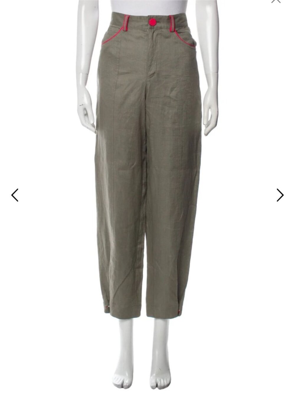 Caro Editions Linen Straight Leg Pants